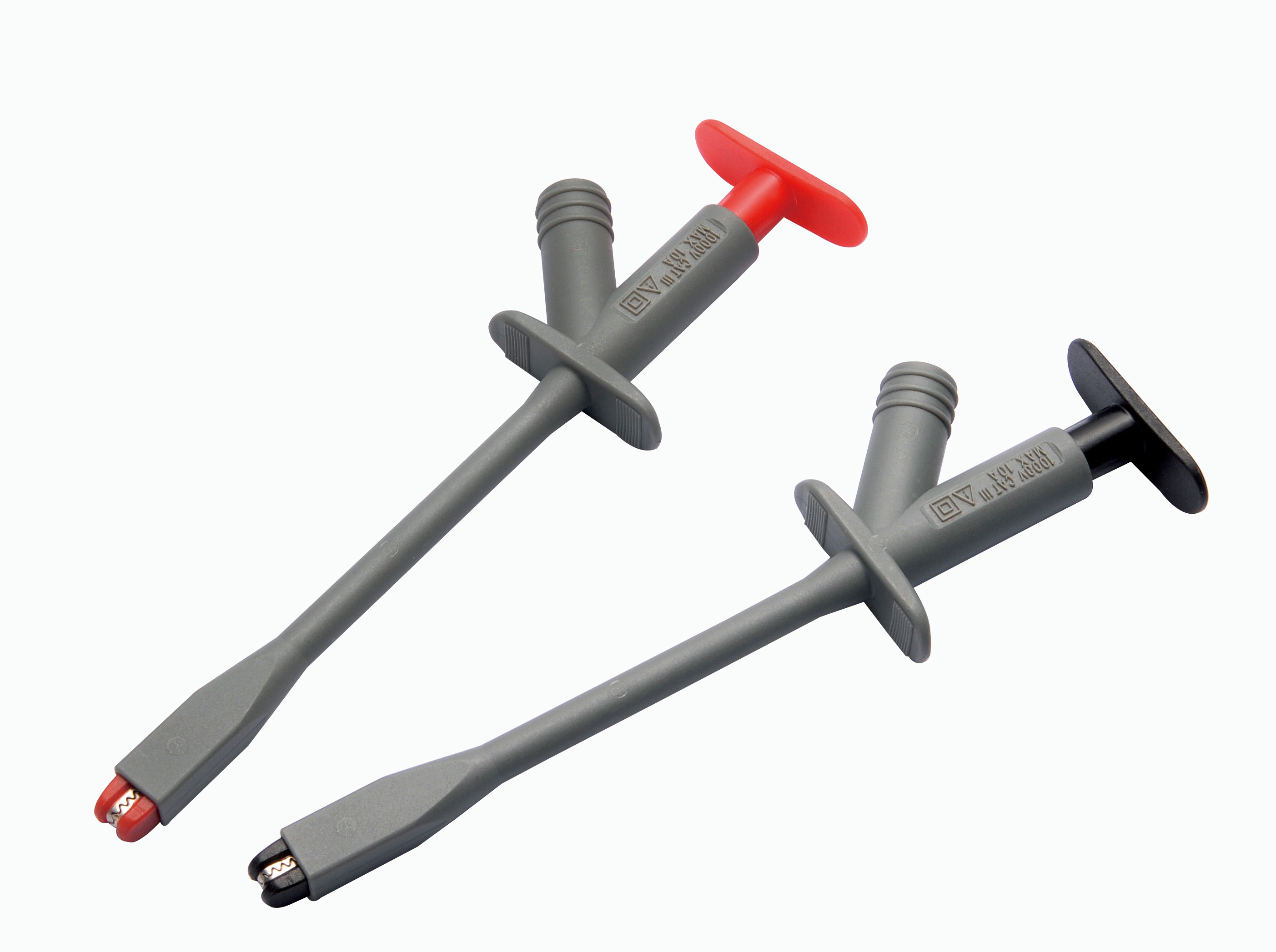 RS PRO Black, Grey, Red Grabber Clip with Crocodile Jaws, 10A, 1000V, 4mm Socket