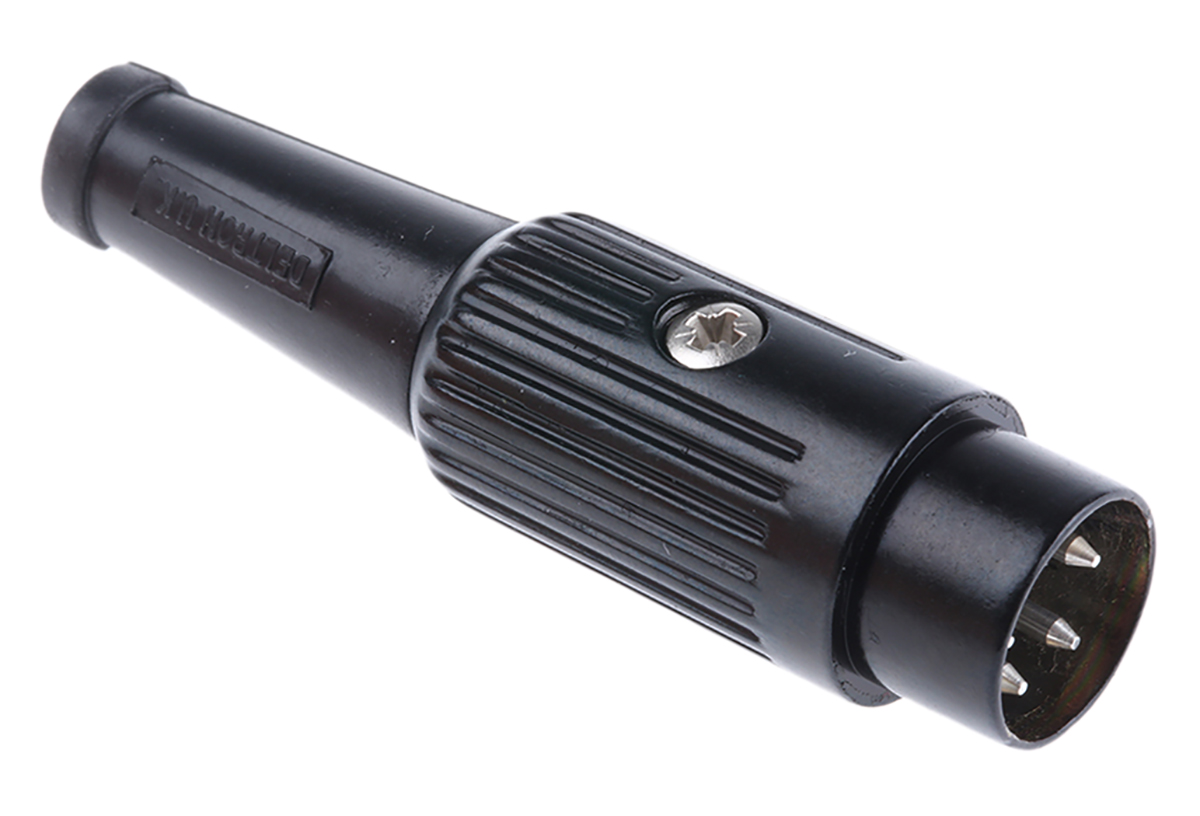 RS PRO 4 Pole Din Plug, DIN 41524, DIN 45322, DIN 45326, DIN 45327, DIN 45329, 2A, 34 V ac/dc, Male, Cable Mount