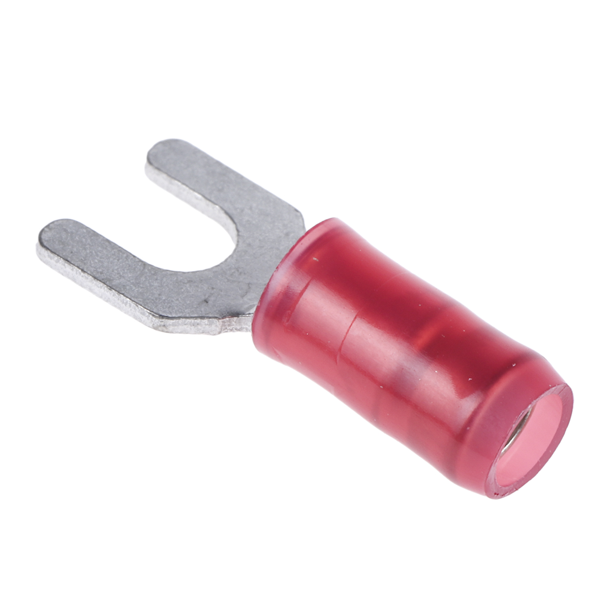 TE Connectivity PIDG Insulated Crimp Spade Connector, 22AWG to 16AWG, M3.5 Stud Size Nylon, Red