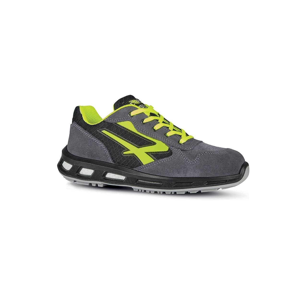 UPower RL20386 Unisex Grey, Yellow Aluminium Toe Capped Safety Trainers, UK 10, EU 44