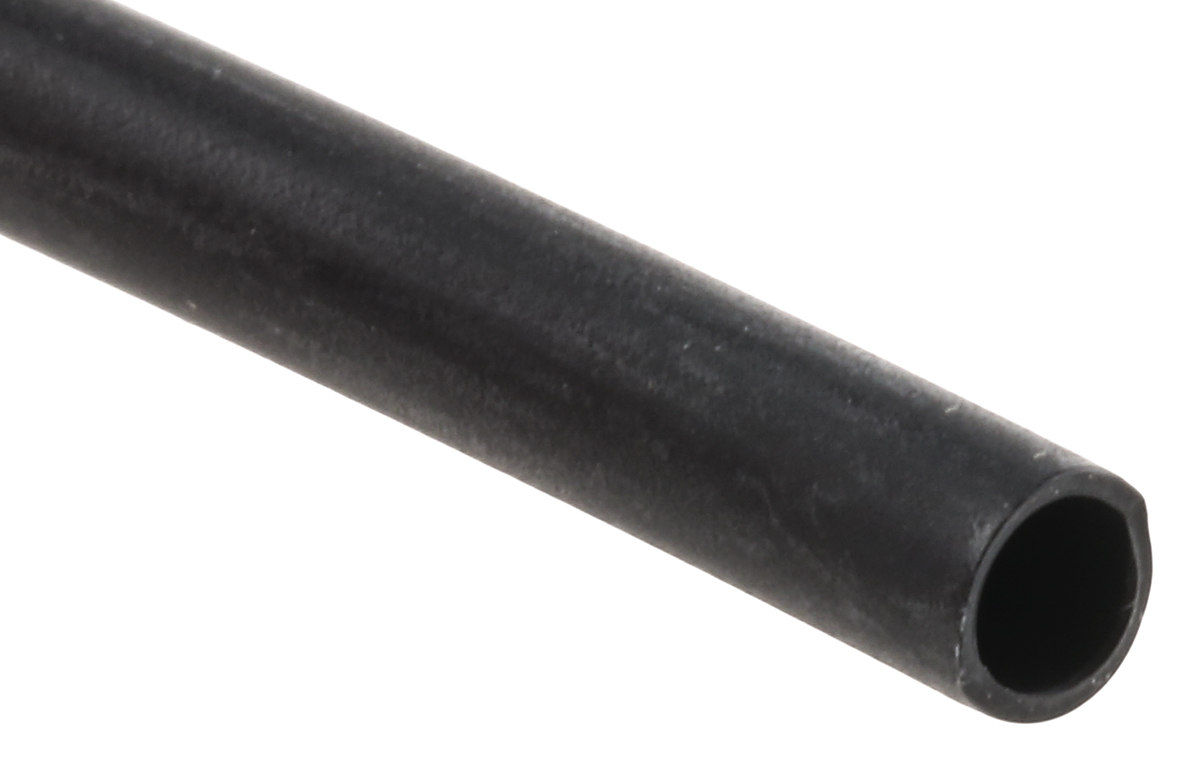 RS PRO Halogen Free Heat Shrink Tubing, Black 2.4mm Sleeve Dia. x 1.2m Length 2:1 Ratio
