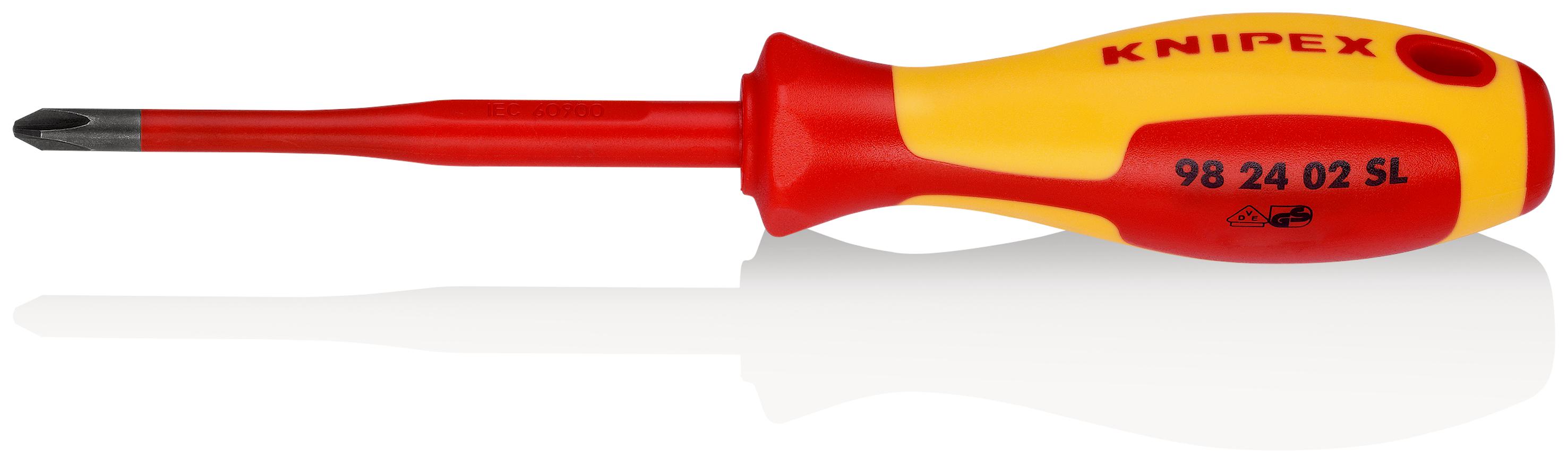 Knipex Phillips Insulated Screwdriver, PH2 Tip, 100 mm Blade, VDE/1000V, 212 mm Overall