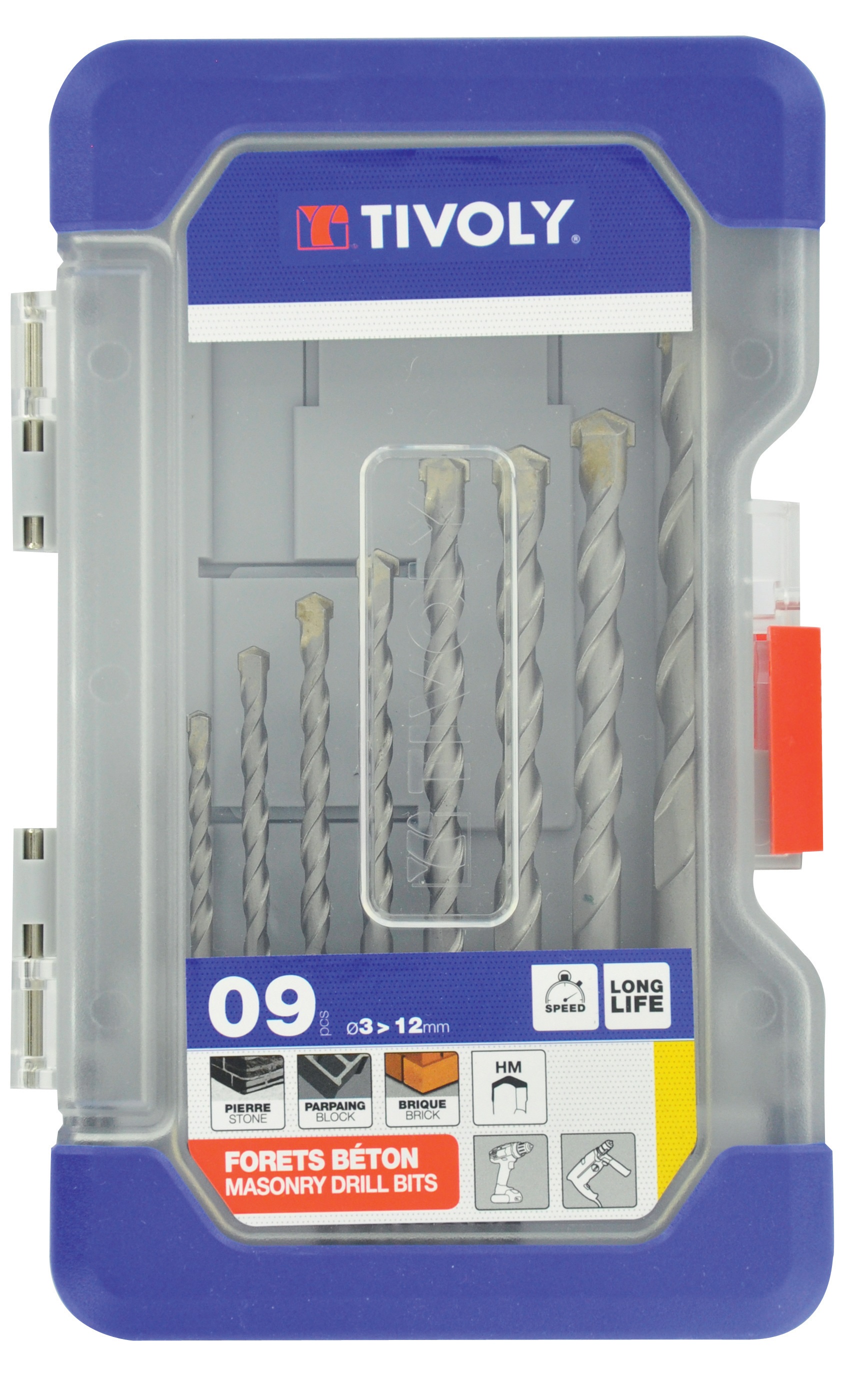 Tivoly 9-Piece, 12mm Max, 3mm Min