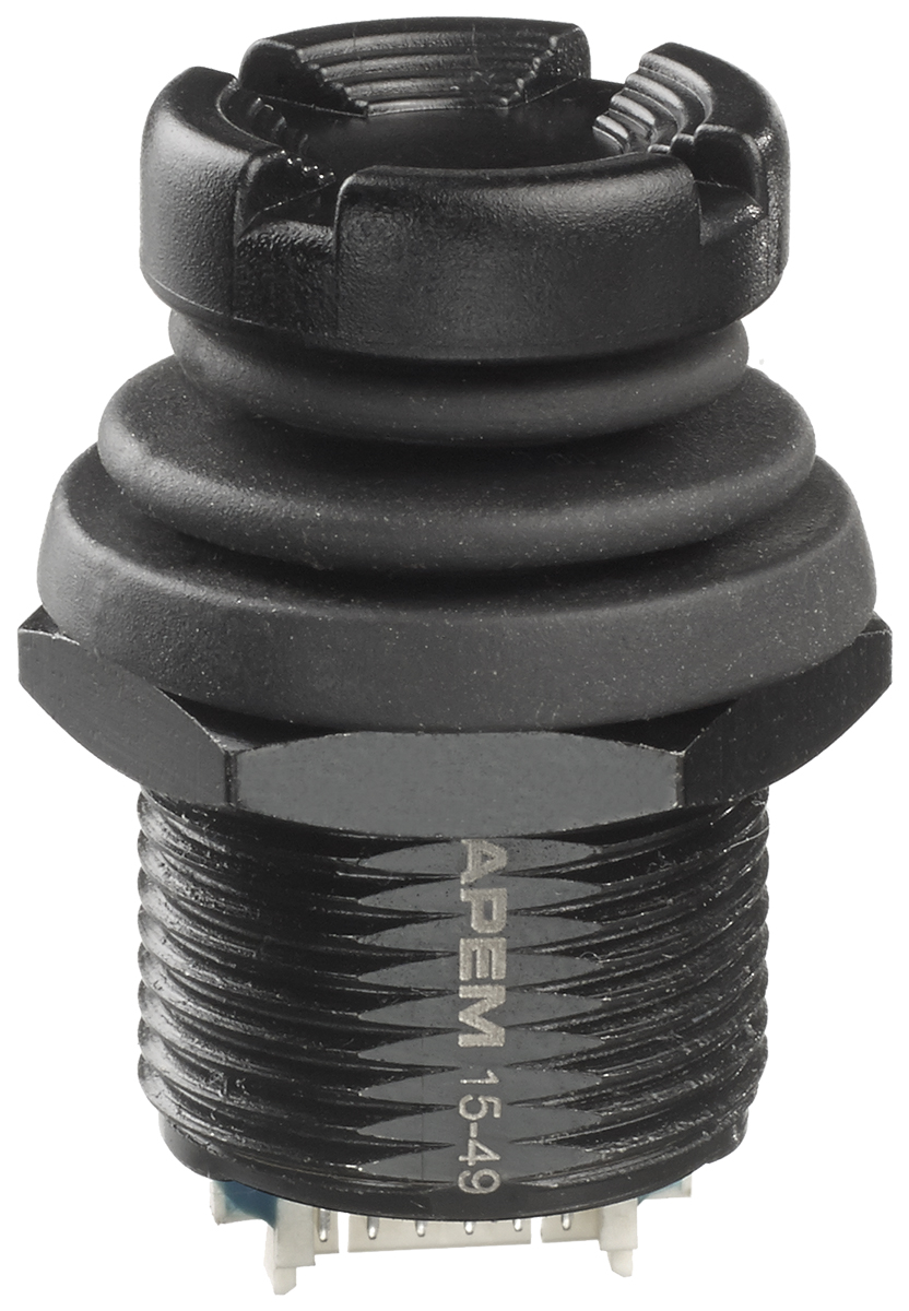 APEM 3-Axis Thumbstick Castle, Momentary, IP67, IP69K 12V dc