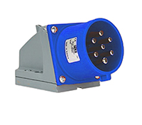 Scame, Optima IP44 Red Wall Mount 6P + E Right Angle Industrial Power Plug, Rated At 16A, 415 V