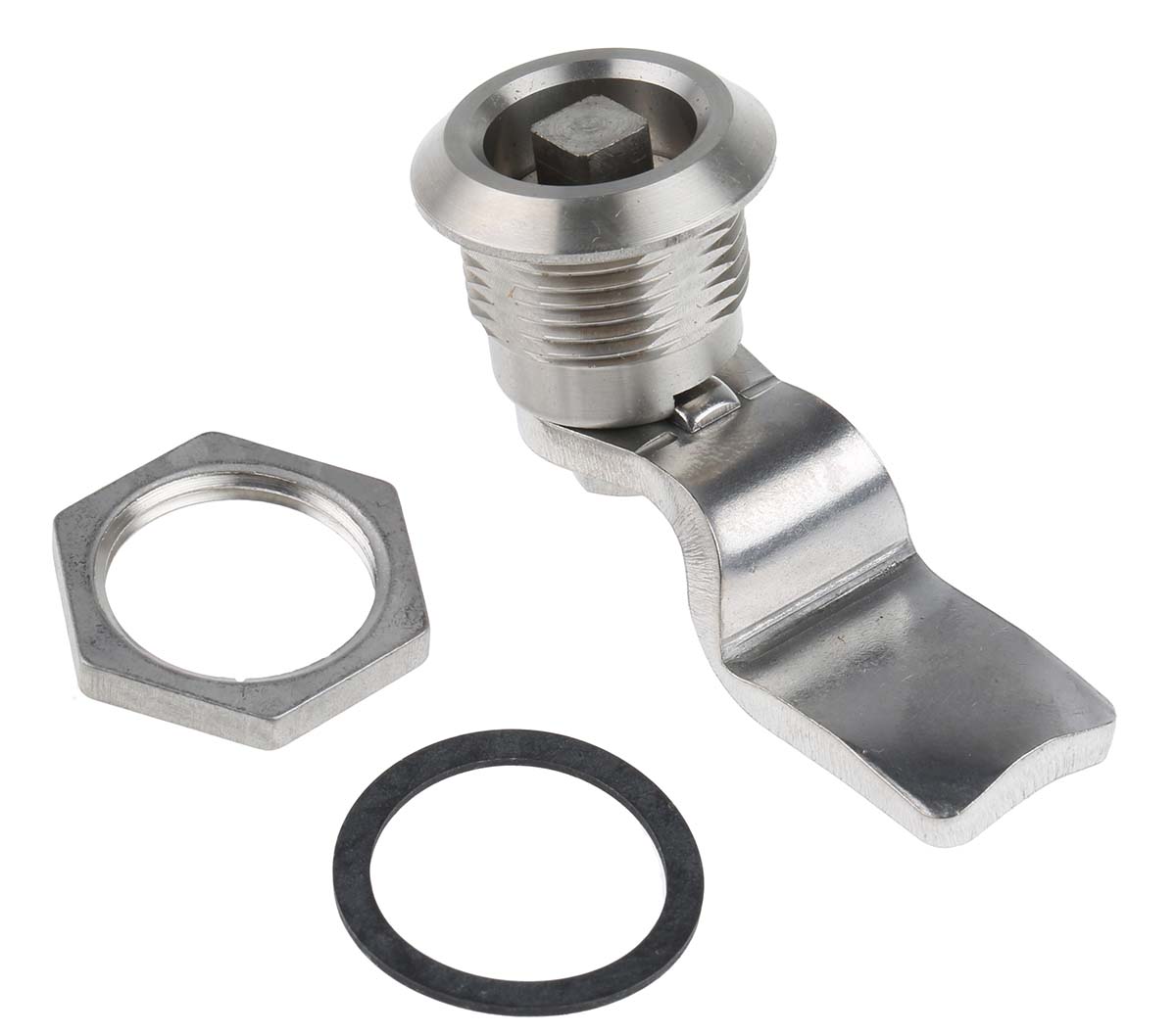 Steinbach & Vollman Stainless Steel Square Lock, 32mm Panel-to-Tongue, 20.2 x 20.2mm Cutout, Key Unlock