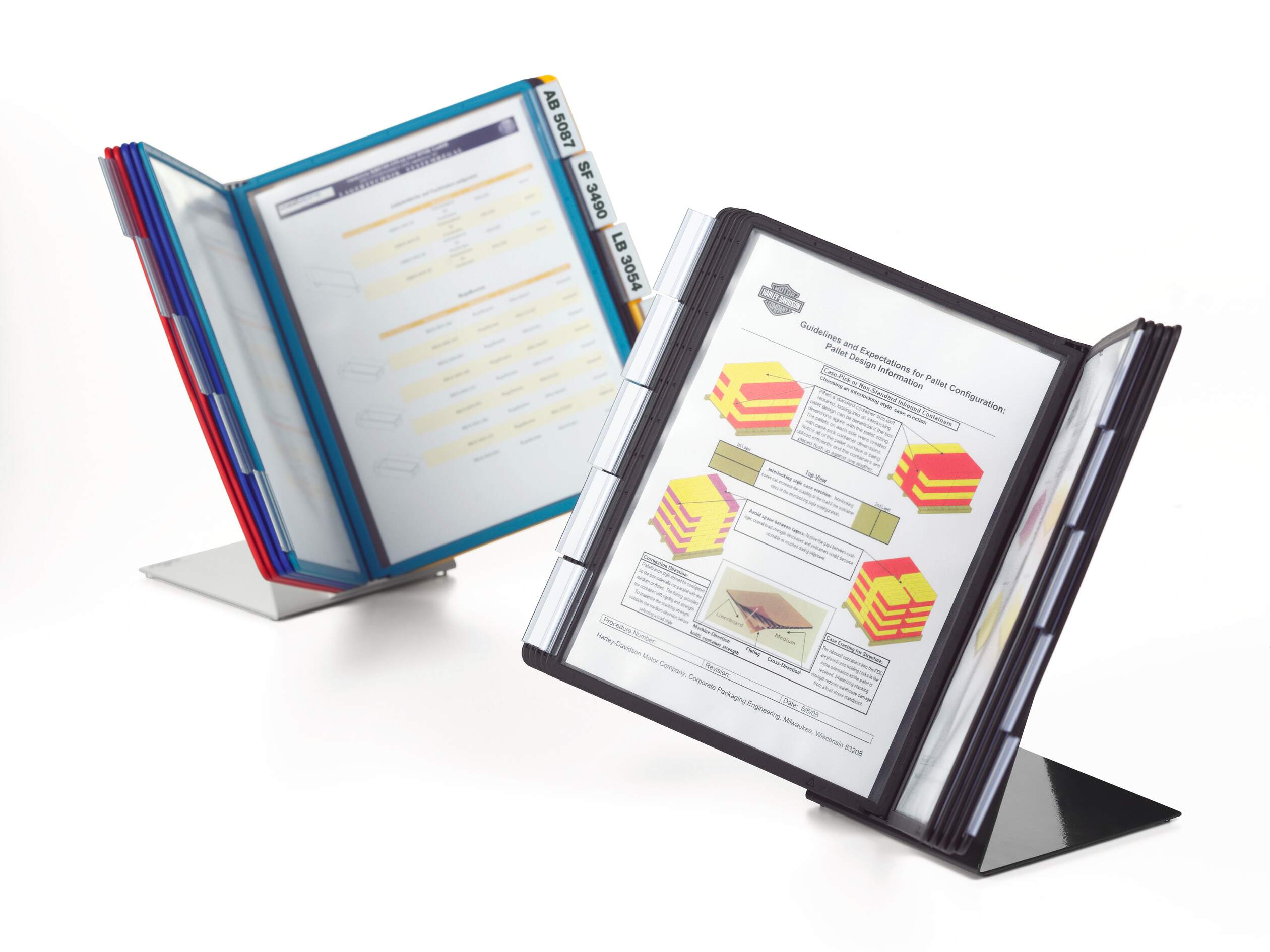 Durable Black, Blue, Green, Red, Yellow Desktop Document Holder