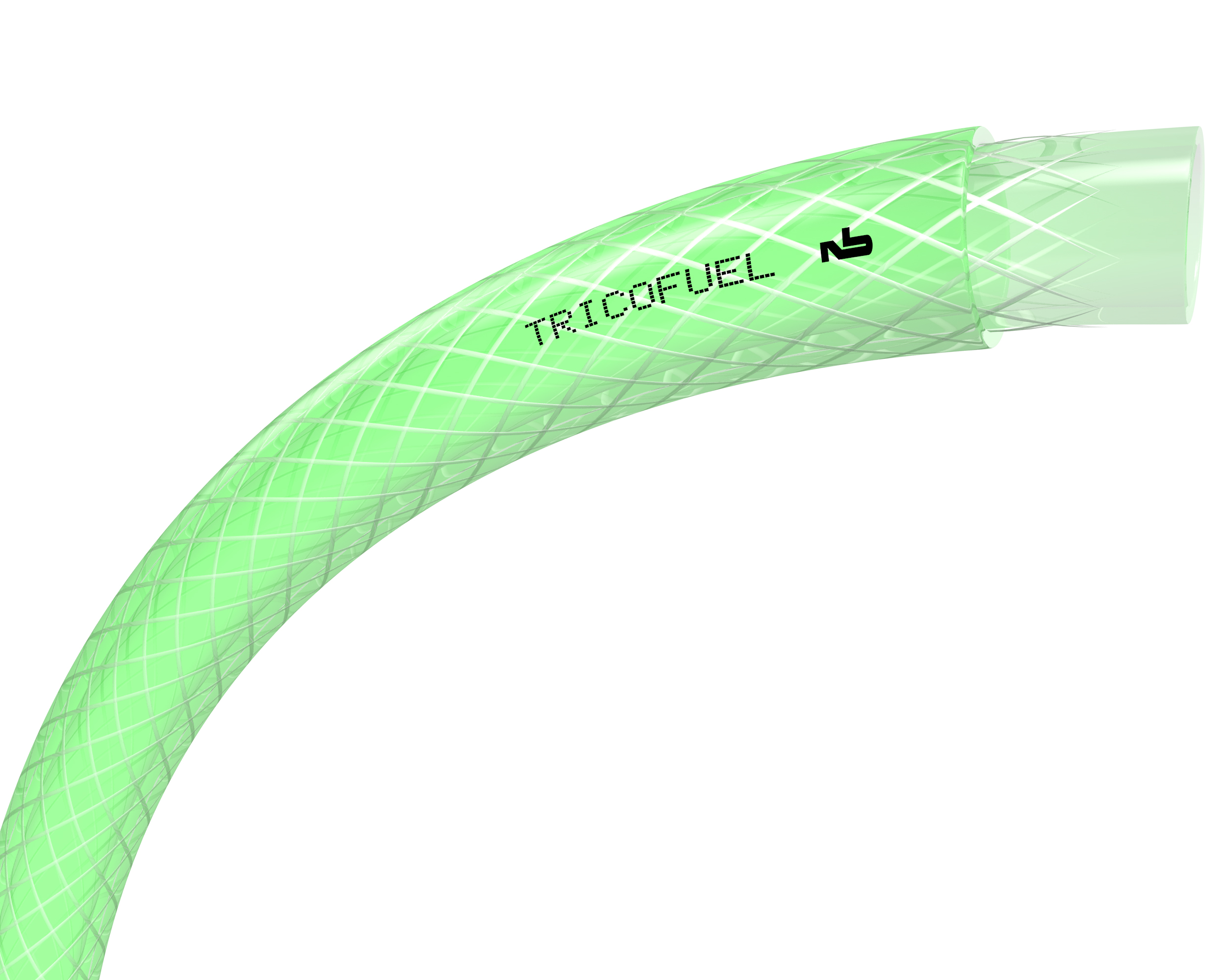 TRICOFLEX TRICOFUEL PVC, Hose Pipe, 25mm ID, 32.5mm OD, Clear Green, 25m