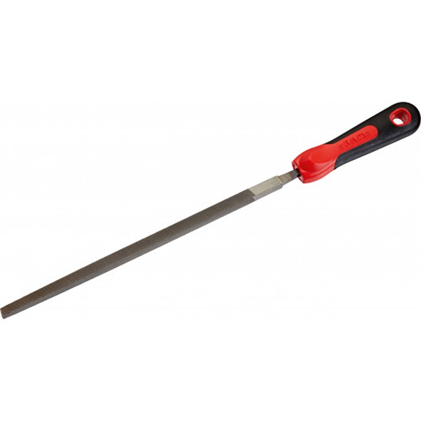 SAM 200mm, Smooth, Square Needle File With Soft-Grip Handle