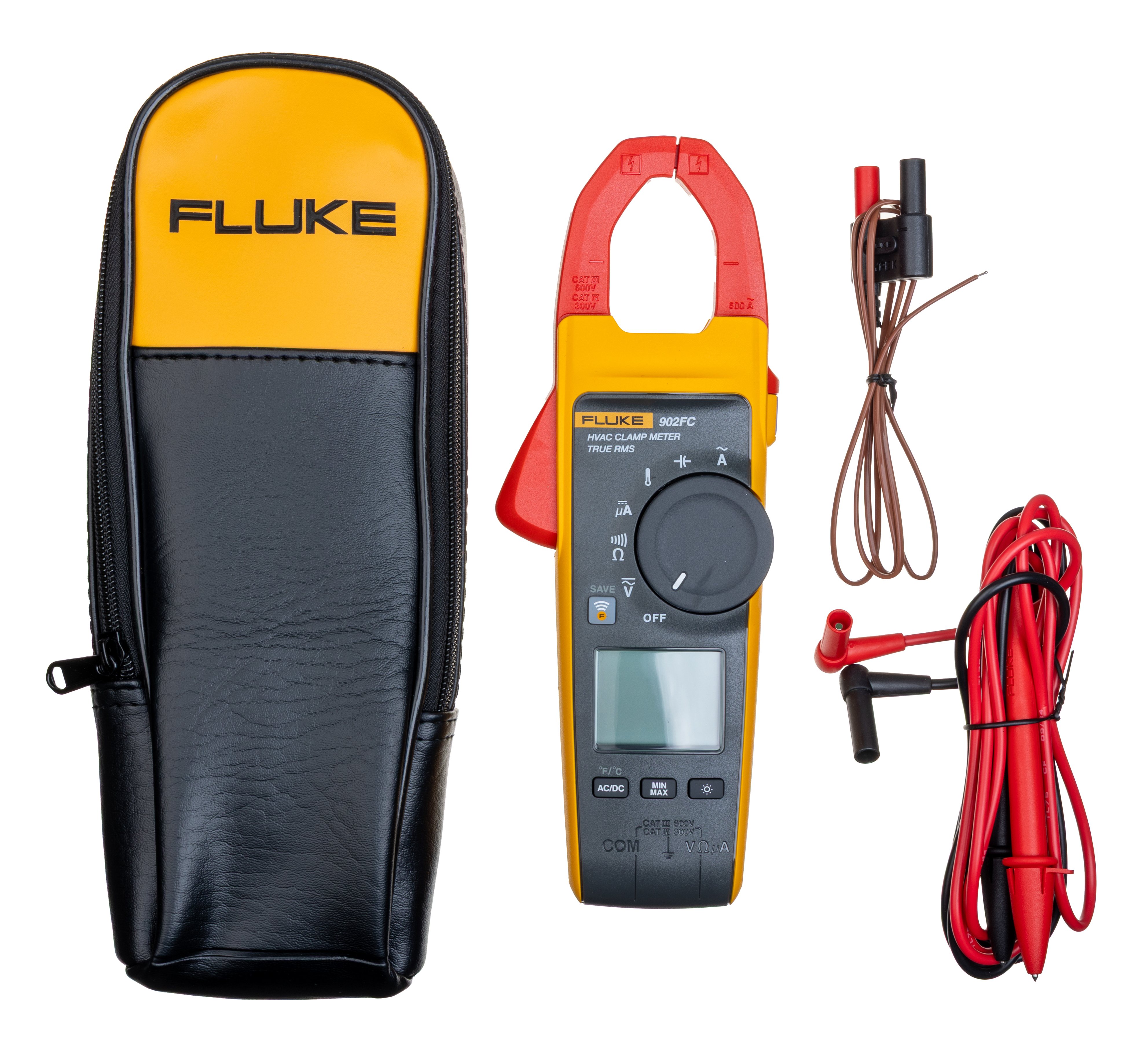 Fluke 902 FC Clamp Meter Wi-Fi, 200μA dc, Max Current 600A ac CAT III 600V