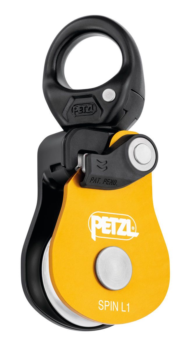 Petzl Rope Pulley, 7mm min rope diameter, 13mm max rope diameter, 8kN max working load, 36kN breaking strength