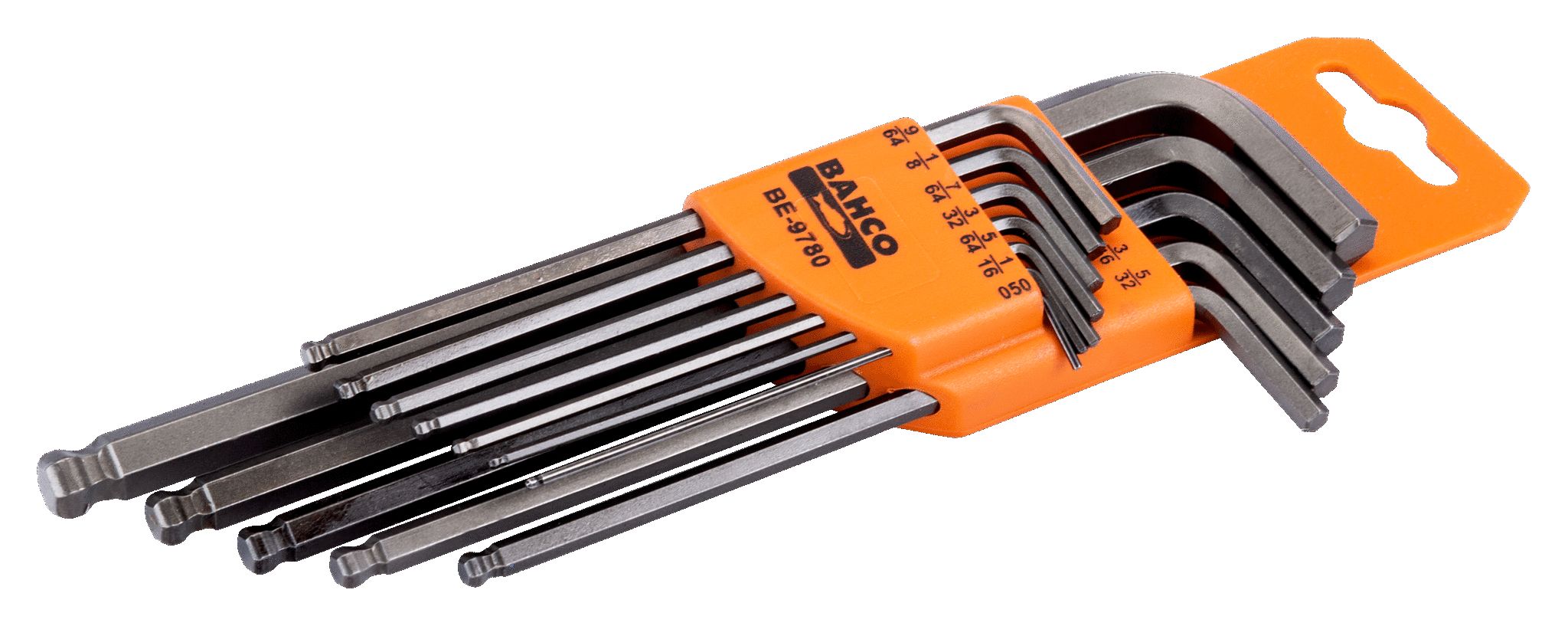 Bahco 12 piece L Shape Imperial Hex Key Set, 0.05 in, 1/4 in, 1/8 in, 1/16 in, 3/16 in, 3/32 in, 5/16 in, 5/32 in, 5/64