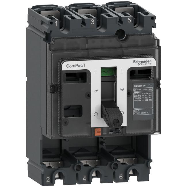 Schneider Electric, ComPacT MCCB 3P 100A, Fixed Mount