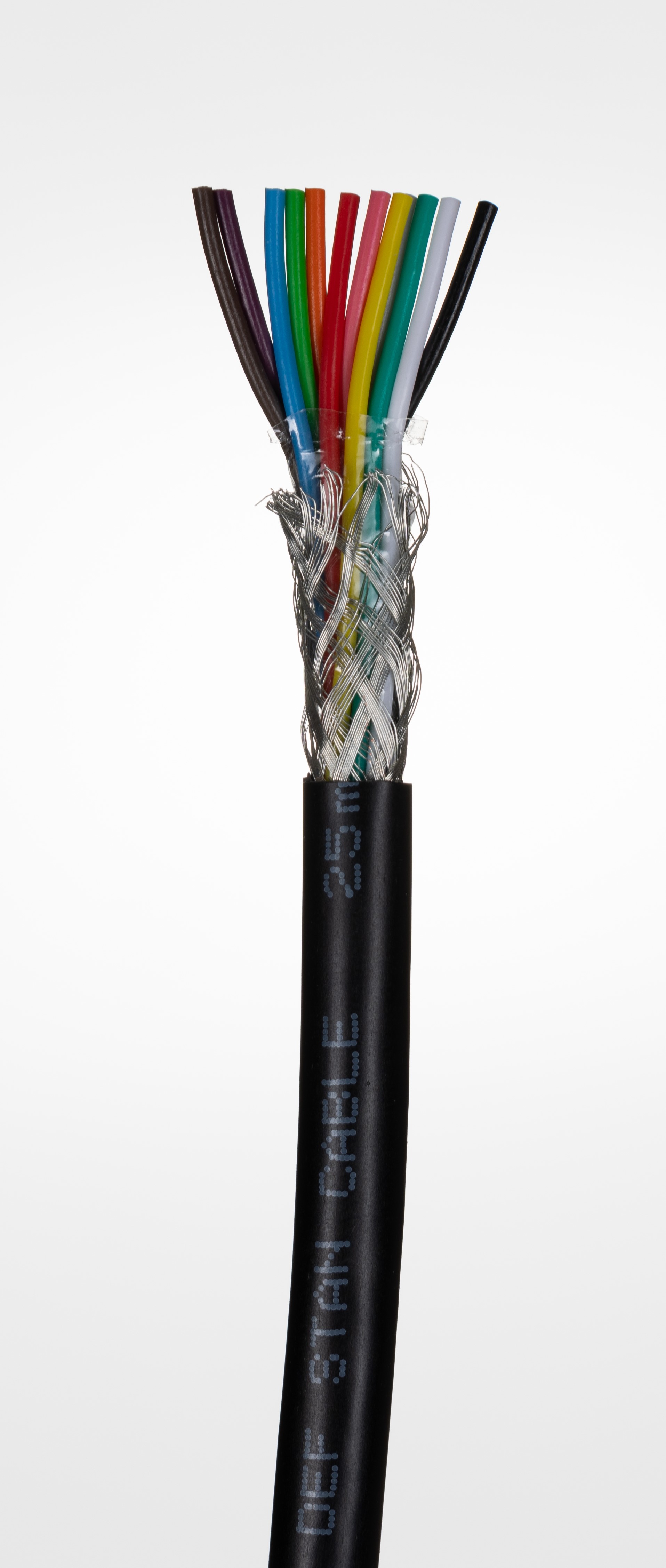 RS PRO Multi-Core Industrial Cable, 12 Cores, 0.22 mm², Screened, 25 m, Black Polyvinyl Chloride Sheath