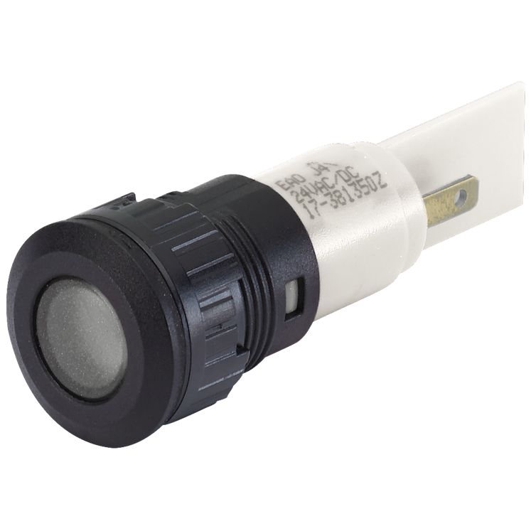 EAO 17-41 Series White Panel Mount Indicator, 230, 16.2 Mounting Hole Size, Plug-In Termination, IP40, IP65