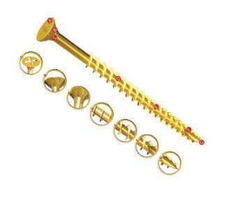 UNIFIX VORTEX Pozidriv Countersunk Steel Wood Screw, Yellow Passivated, Zinc Plated, 3.5mm Thread, 16mm Length