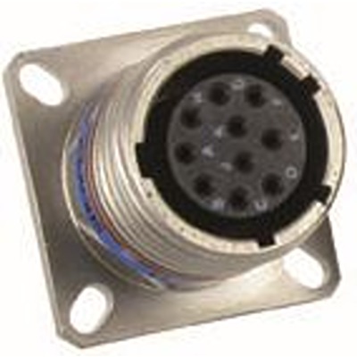 Amphenol Limited, D38999 16 Way Flange Mount MIL Spec Circular Connector ReceptacleNickel, Socket Contacts,Shell Size