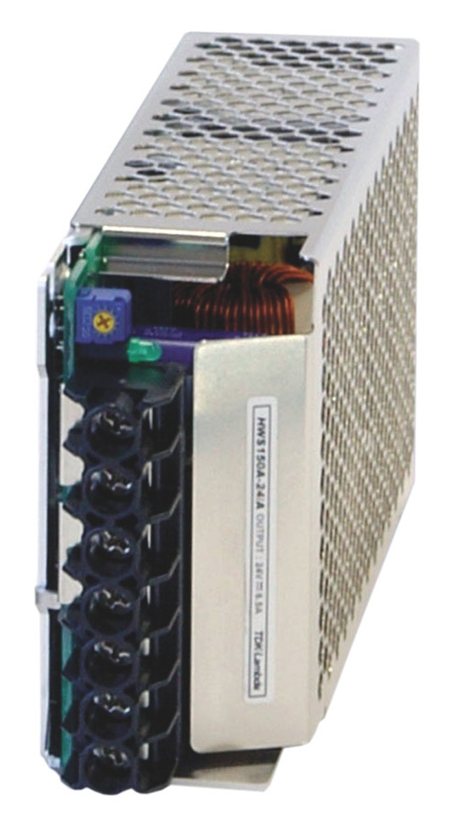 TDK-Lambda Switching Power Supply, HWS-150A-24/ME/A, 24V dc, 6.5A, 156W, 1 Output, 120 → 370 V dc, 85 →