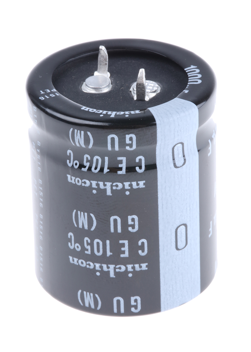 Nichicon 1000μF Aluminium Electrolytic Capacitor 200V dc, Snap-In - LGU2D102MELB