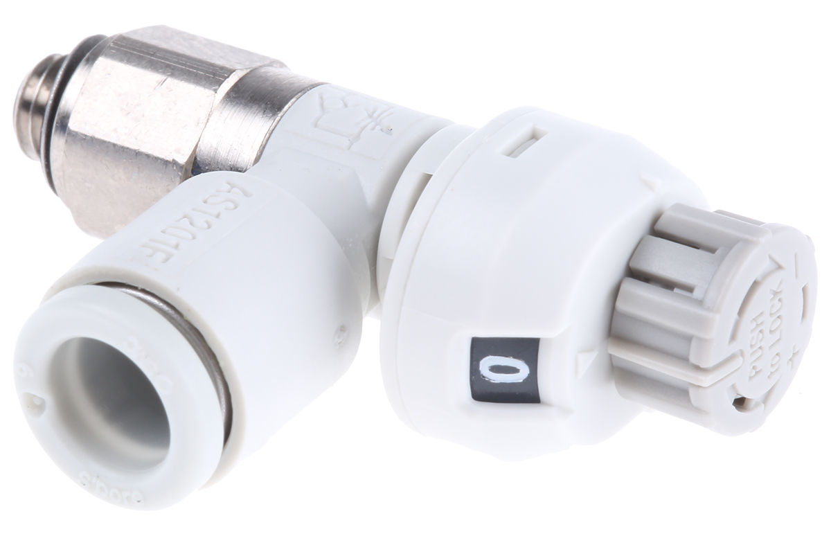 SMC AS Series Threaded Speed Controller, M5 x 0.8 Male Inlet Port x 6mm Tube Outlet Port