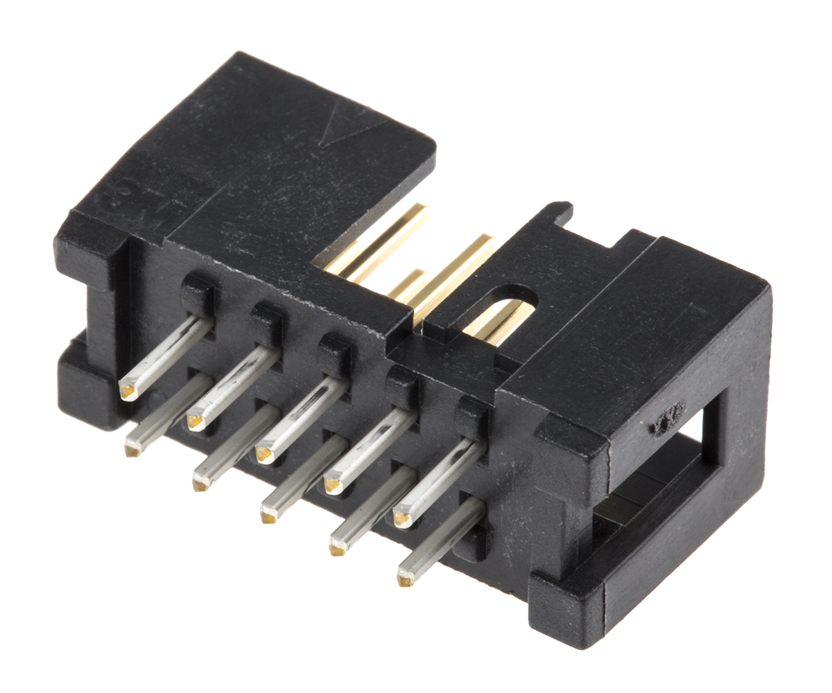 3M 2500 Series Straight Through Hole PCB Header, 10 Contact(s), 2.54 mm Pitch, 2 Row, Shrouded