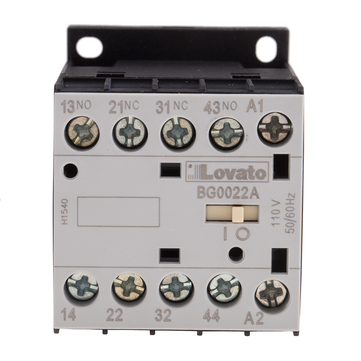 Lovato BG Contactor Relay, 110 V ac Coil, 4-Pole, 10 A, 2 NO/2 NC, 690V