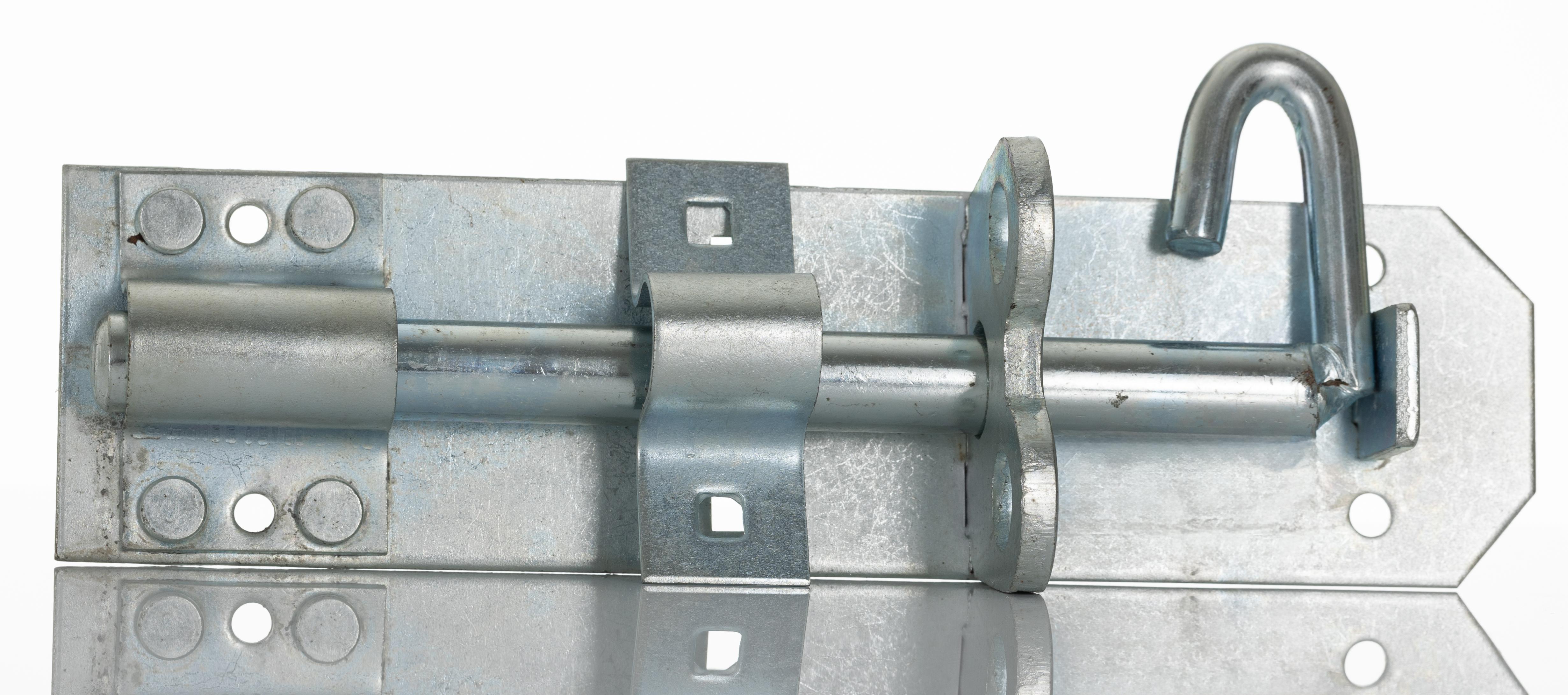 RS PRO Steel Padlockable Galvanised Door Bolt