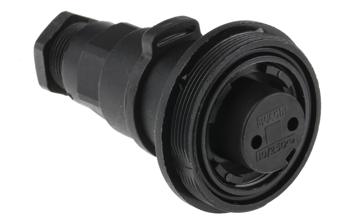 Bulgin Circular Connector, 2 Contacts, In-Line, Standard Connector, Socket, Female, IP68, Standard Buccaneer Series