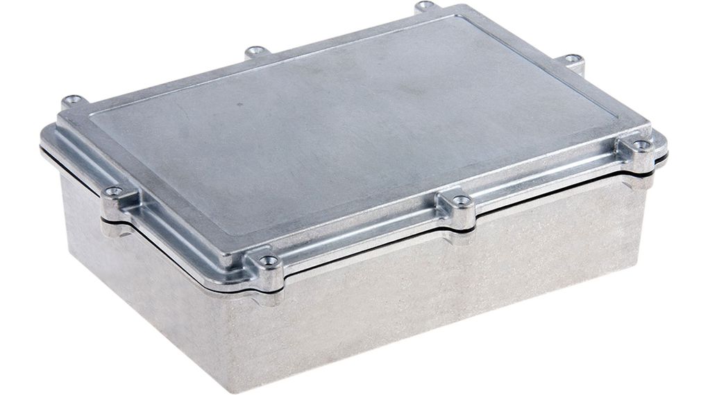 RND RND 455 Series Aluminum (Anodized) Aluminium Alloy Enclosure, IP67, Aluminum (anodized) Lid, 262 x 182 x 90mm
