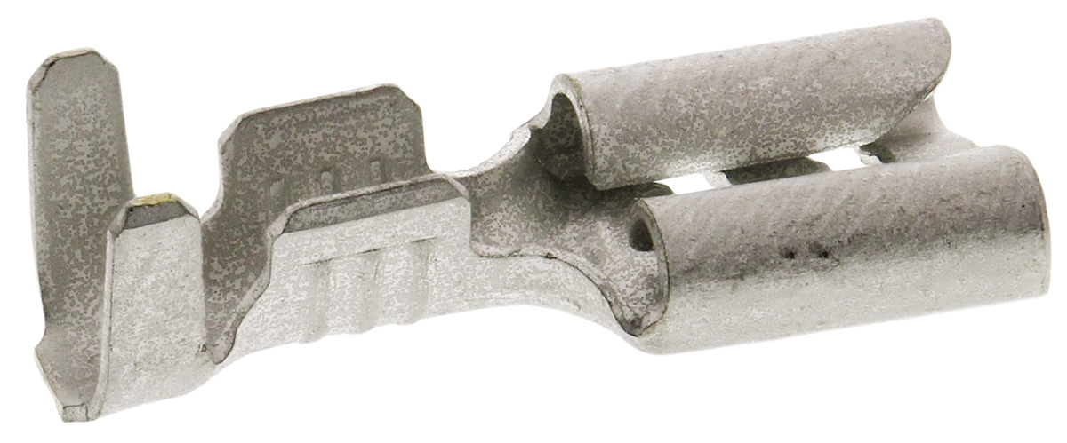 TE Connectivity FASTON .187 Uninsulated Female Spade Connector, Receptacle, 4.75 x 0.51mm Tab Size, 0.5mm² to 1.3mm²