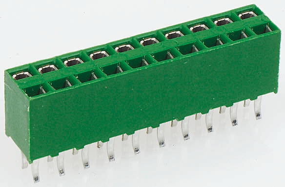 TE Connectivity AMPMODU HV100 Series Straight Through Hole Mount PCB Socket, 8-Contact, 2-Row, 2.54mm Pitch, Solder