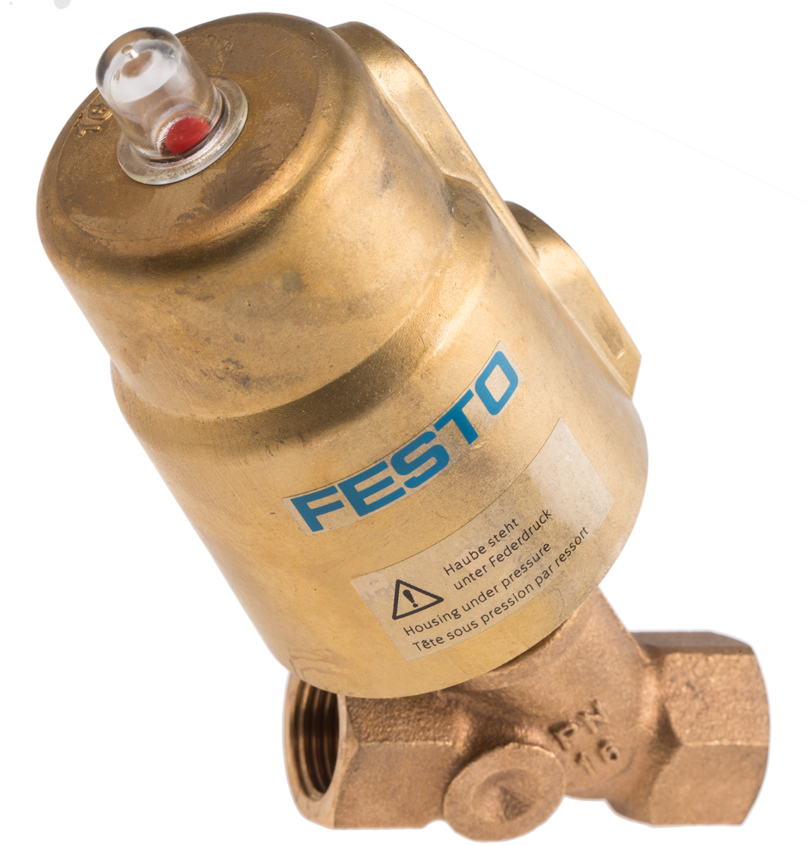 Festo Angle Seat type Pneumatic Actuated Valve, BSP 1/2in, 16 bar