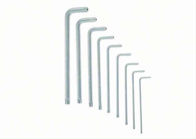 Bosch 9 piece Metric Hex Key Set, 10 mm, 15 mm, 20 mm, 25 mm, 27 mm, 30 mm, 40 mm, 45 mm, 50 mm