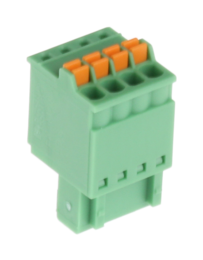 Phoenix Contact, 2.5mm Pitch, FK-MC 0.5/4-ST-2.5, 4 Way, , Pluggable Terminal Block, Plug, Cable Mount, Spring Cage