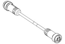 Molex Male 4 way Mini-Change to Female 4 way Mini-Change Sensor Actuator Cable, 8 m