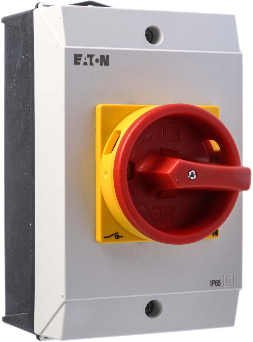 Eaton 3P Pole Surface Mount Isolator Switch - 32A Maximum Current, 15kW Power Rating, IP65