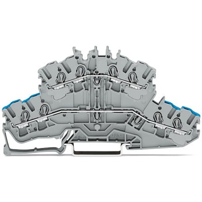WAGO 2002-2402 TOPJOB S Series Grey, 2.5mm², 2-Level, Push In Termination, ATEX, CSA, IECEx