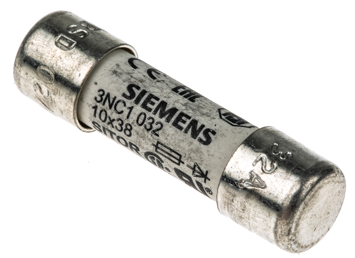 Siemens 32A Cartridge Fuse, 10 x 38mm