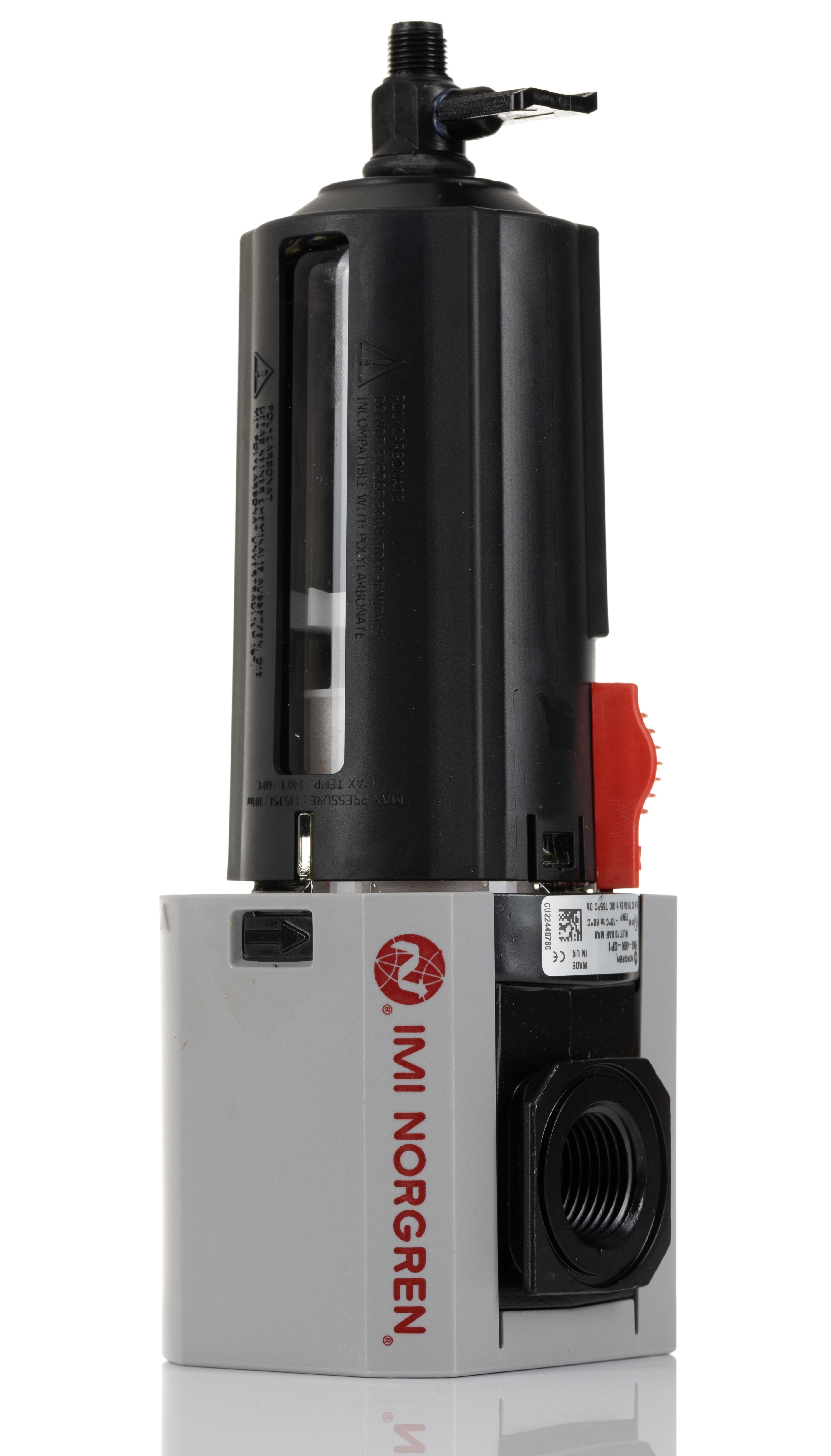 Norgren Excelon Plus series 5μm G 1/2 0.3bar to 10 bar Pneumatic Filter 4680L/min max with Manual drain