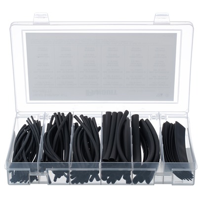 Panduit Heat Shrink Tubing Kit, Black 2:1 Ratio, KP Series