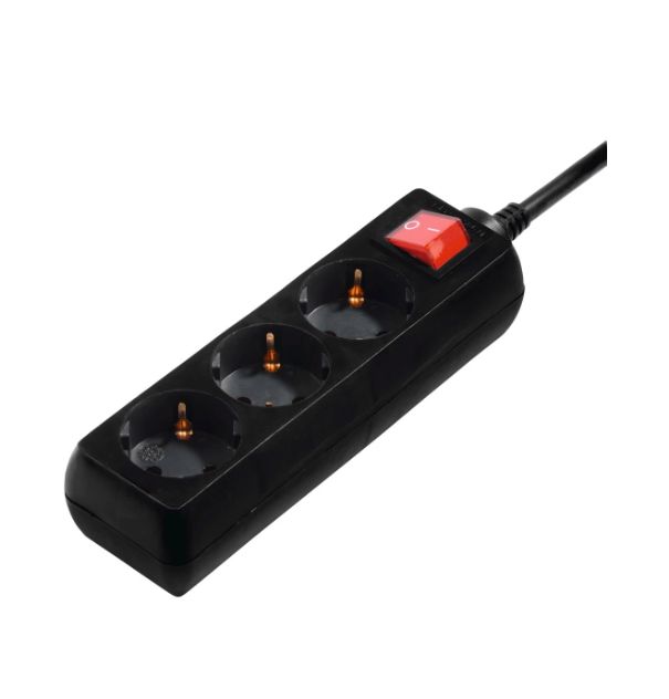 Hama 3 Gang Power Distribution Unit, 3m Cable, 16A, 250 V
