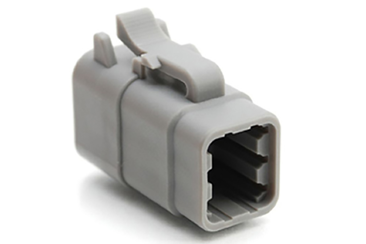 Amphenol Industrial, ATM Automotive Connector Plug Grey Cable Mount 6 Way, Crimp Termination ATM06-6S
