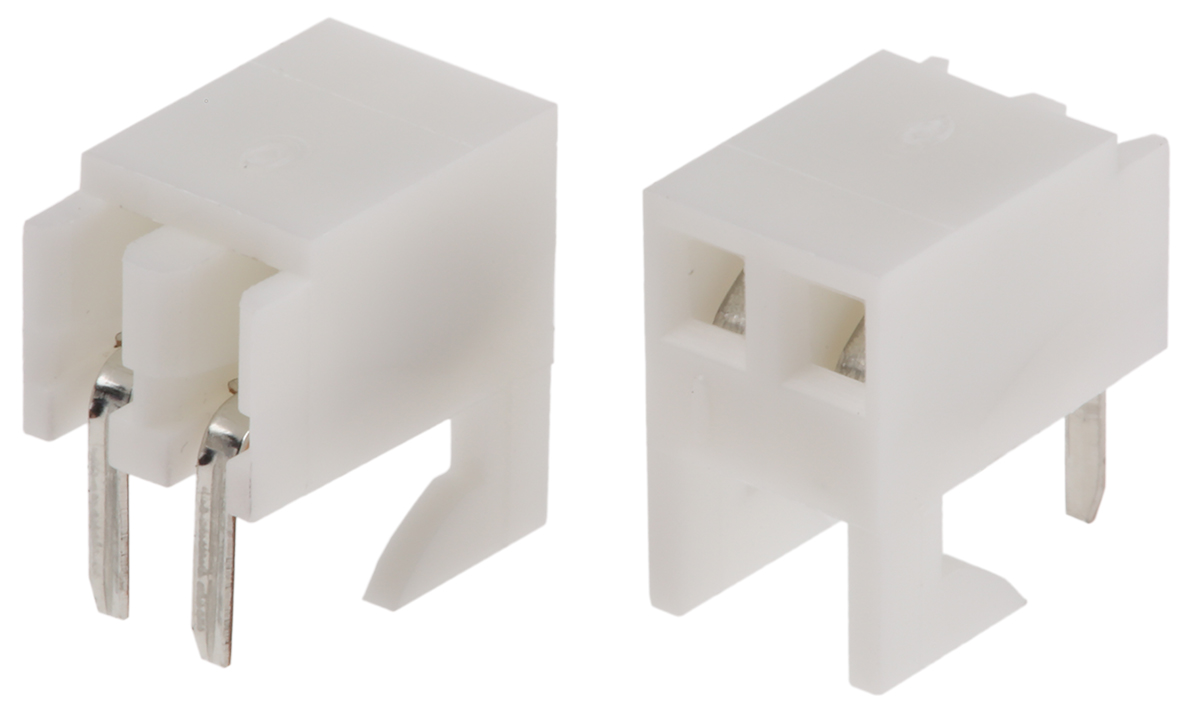 Molex KK 254 Series Right Angle Through Hole Mount PCB Socket, 2-Contact, 1-Row, 2.54mm Pitch, Solder Termination