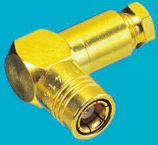 Radiall, Plug Cable Mount SMB Connector, 50Ω, Clamp Termination, Right Angle Body