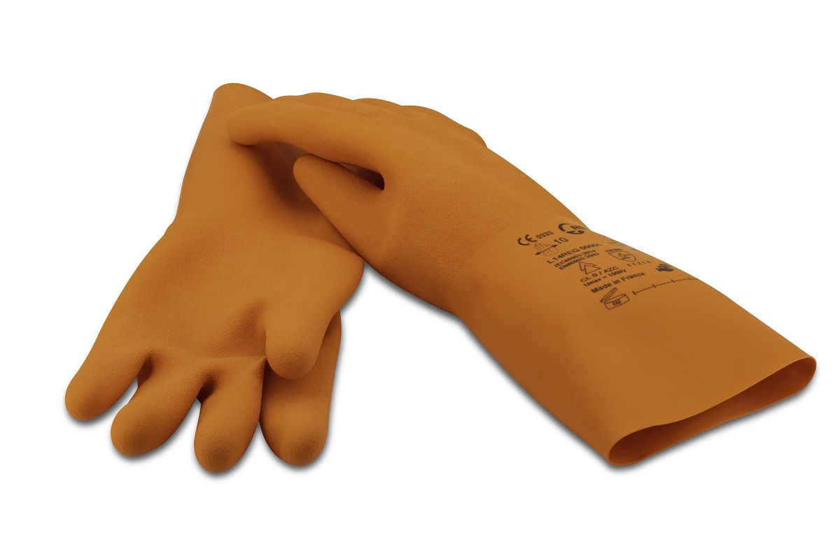Penta TOUCH-E Orange Natural Rubber Glove, Size 9