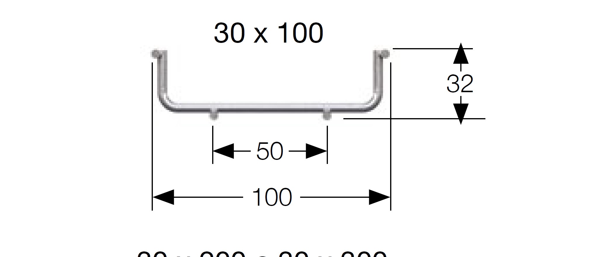 RS PRO Wire, 316 Stainless Steel 3m x 100 mm x 30 mm wing