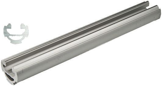 Bosch Rexroth Silver Aluminium Round Tube, 10mm Groove, 3000mm Length, Dia. 28mm, Series EcoShape
