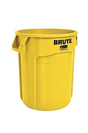 Rubbermaid Commercial Products BRUTE 75L Yellow Polyethylene Waste Bin