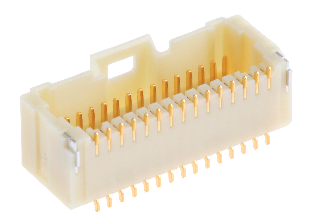 Molex Pico-Clasp Series Right Angle Surface PCB Header, 30 Contact(s), 1 mm Pitch, 2 Row, Shrouded