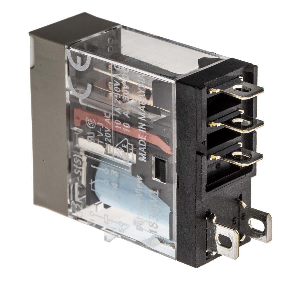 Omron Plug In Power Relay, 12V dc Coil, 10A Switching Current, SPDT